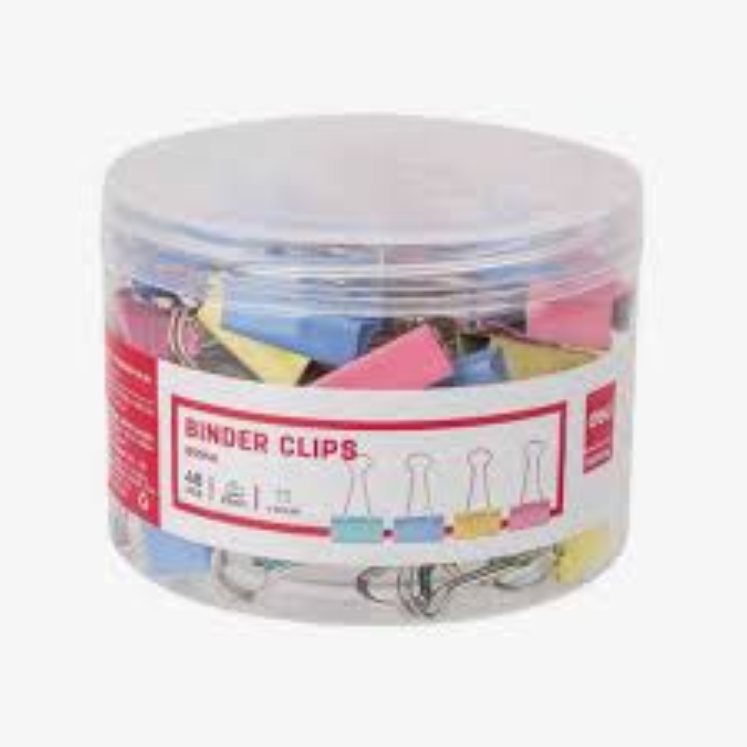 DELI COLORED BINDER CLIPS 25MM 8554